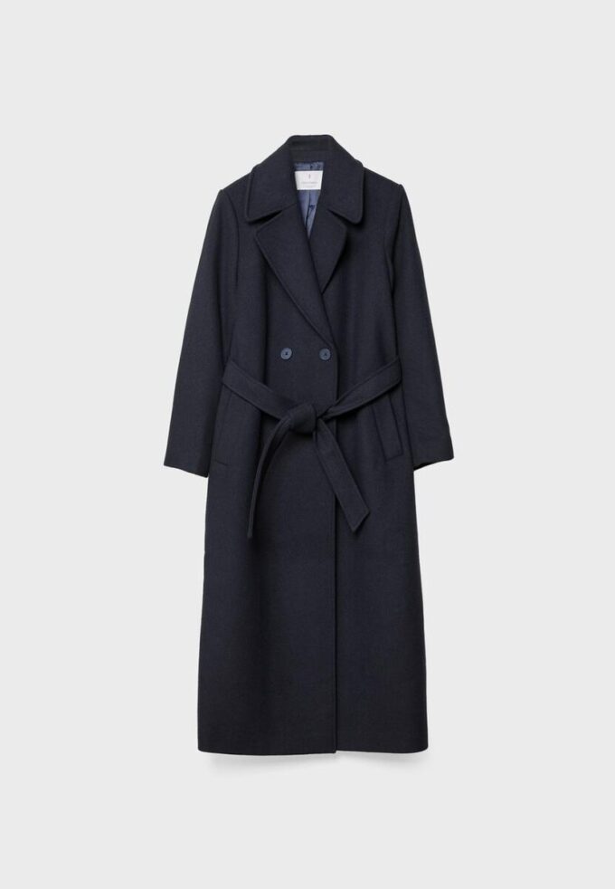 Cappotto lungo con cintura Cappotto lungo con cintura