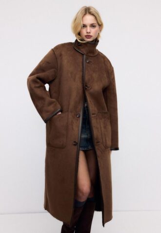 Cappotto lungo reversibile a doppio volto