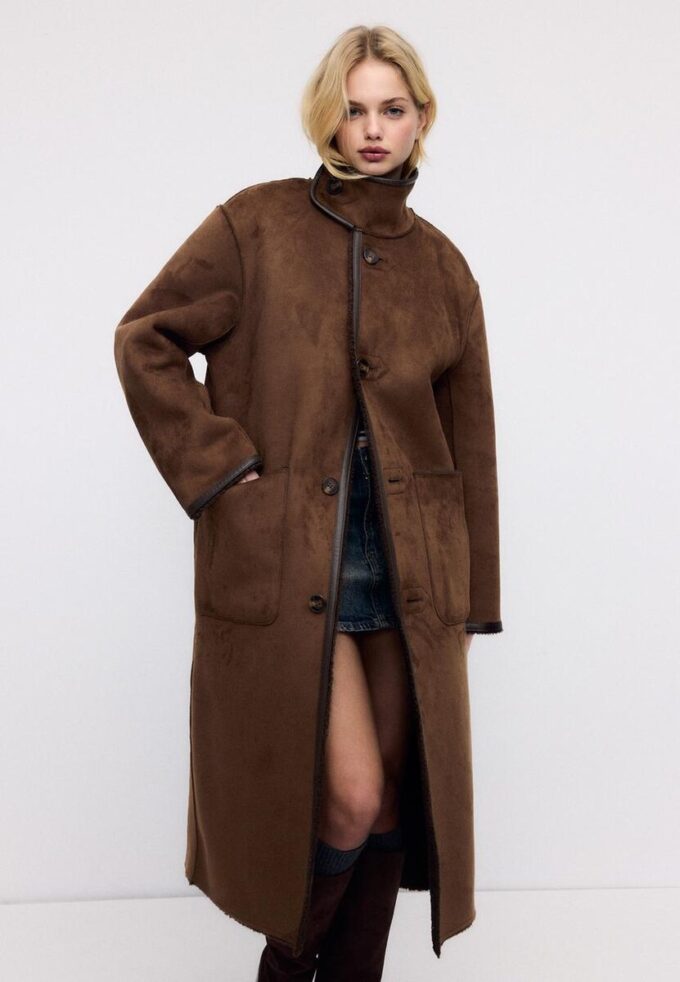 Cappotto lungo reversibile a doppio volto