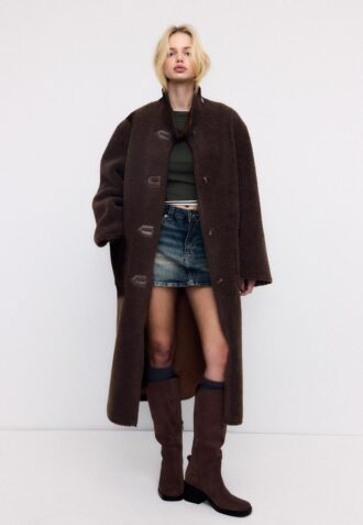 Cappotto lungo reversibile a doppio volto