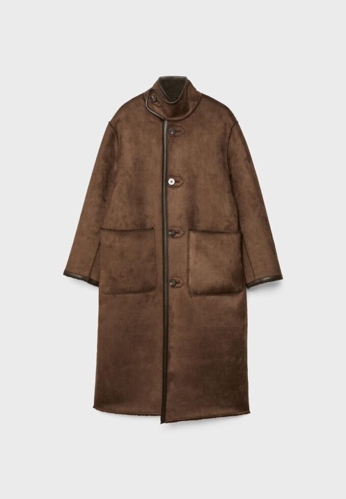 Cappotto lungo reversibile a doppio volto