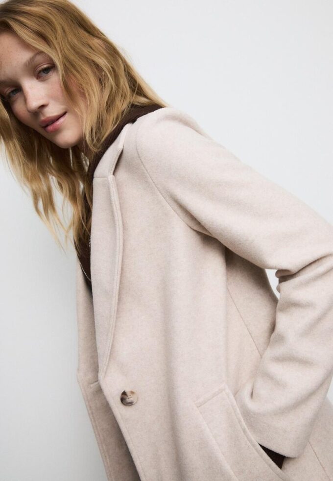 Cappotto midi abbottonato Soft Touch