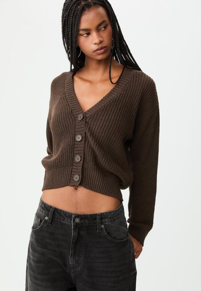 Cardigan in maglia con abbottonatura