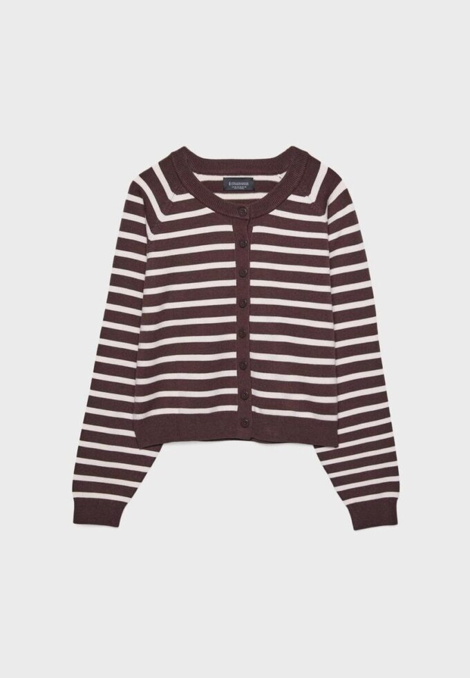 Cardigan in maglia con bottoni e maniche raglan Cardigan in maglia con bottoni e maniche raglan