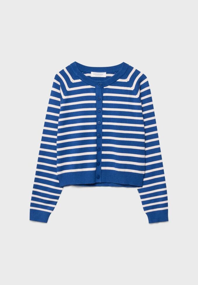 Cardigan in maglia con bottoni e maniche raglan