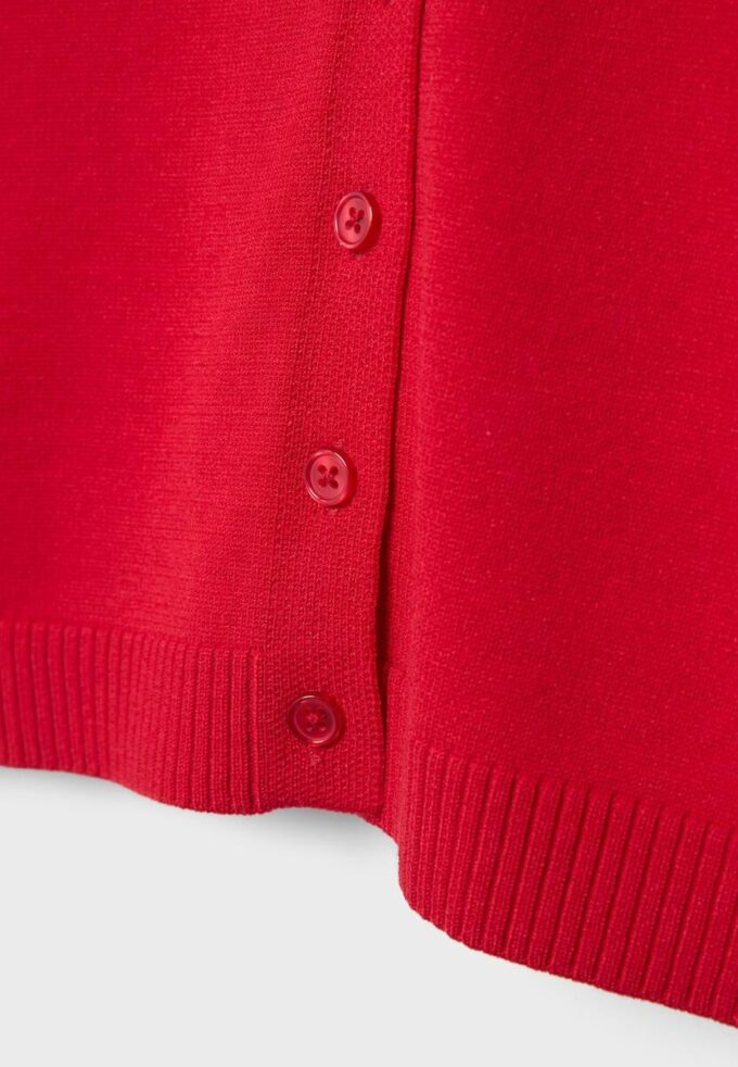 Cardigan in maglia con collo alto e bottoni