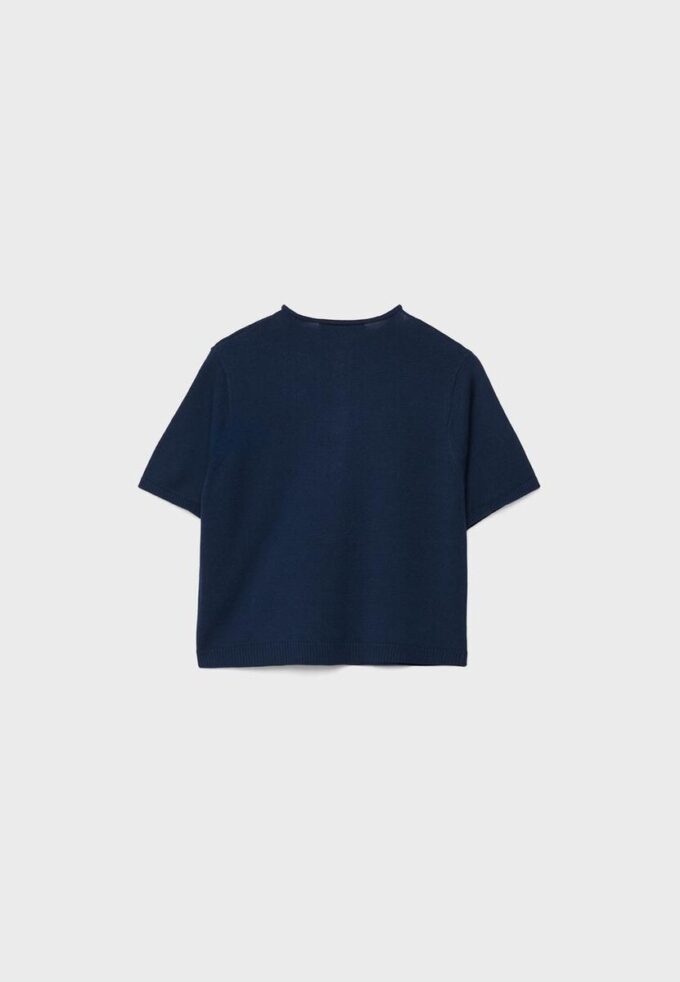 Cardigan in maglia con collo alto e bottoni