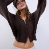 Cardigan in maglia con maniche a pipistrello Cardigan in maglia con maniche a pipistrello