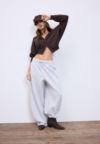 Cardigan in maglia con maniche a pipistrello