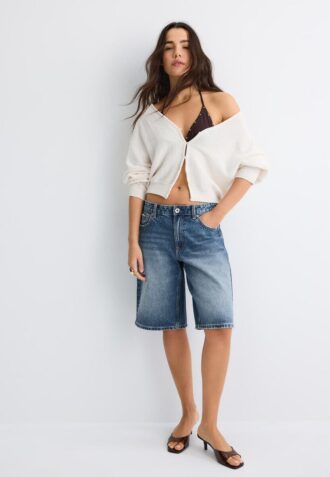 Cardigan in maglia con maniche a pipistrello