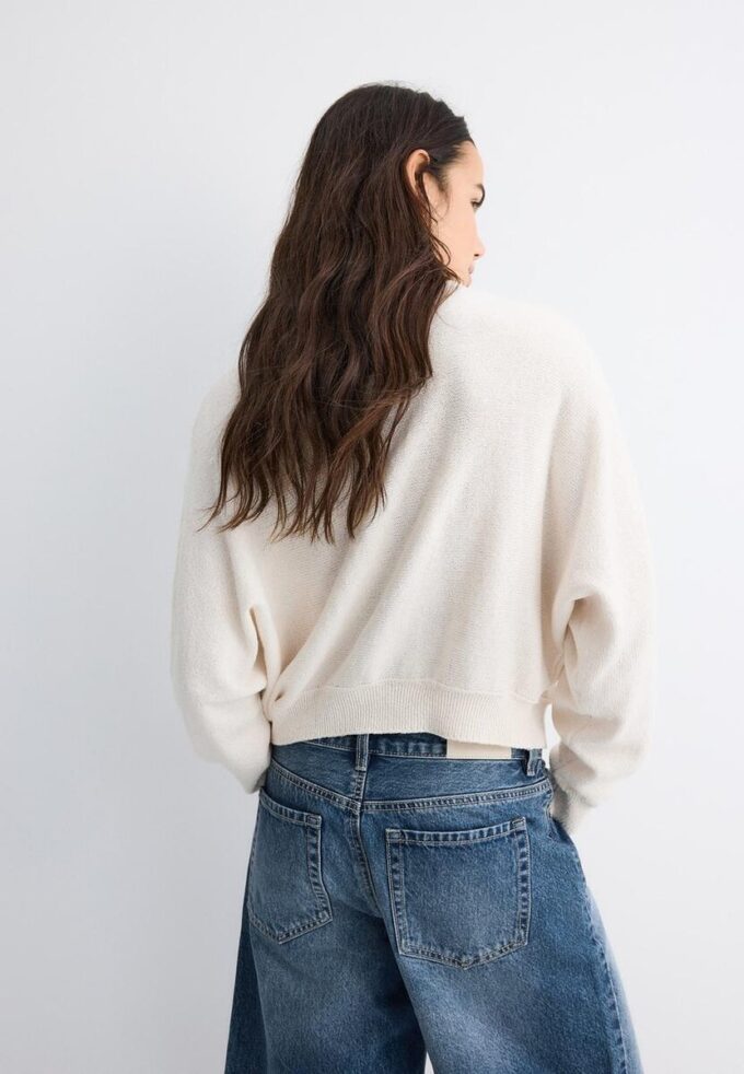 Cardigan in maglia con maniche a pipistrello