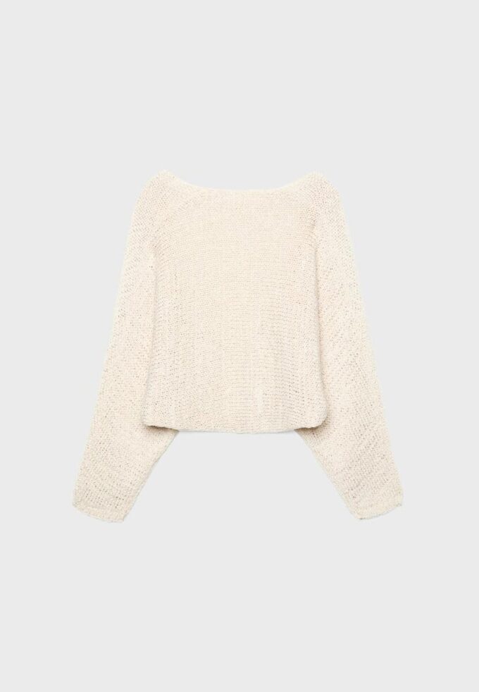 Cardigan in maglia con maniche a pipistrello e laccio