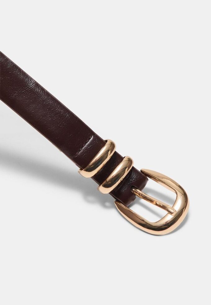 Cintura basic effetto pelle lucida