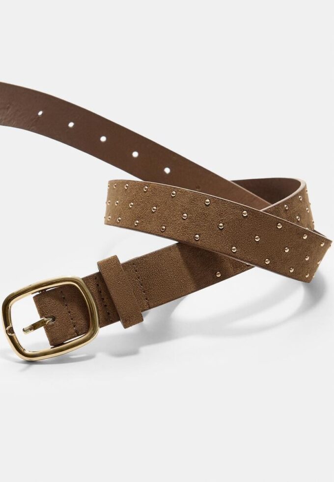 Cintura con borchie dorate