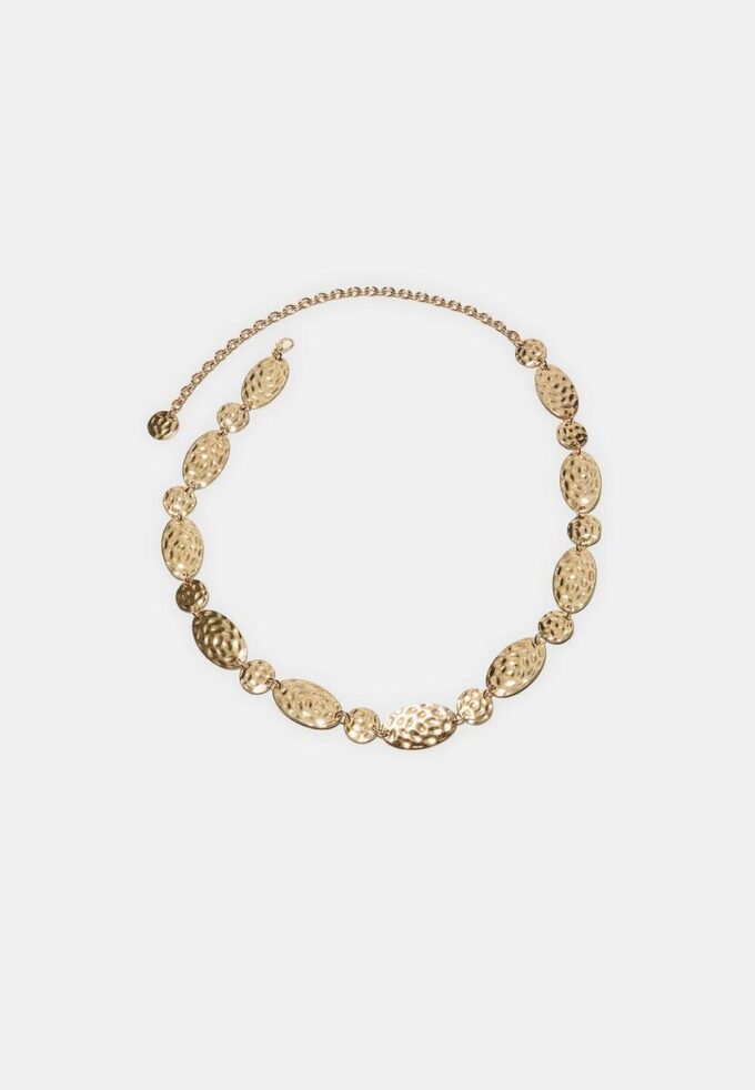 Cintura in metallo con monete ovali