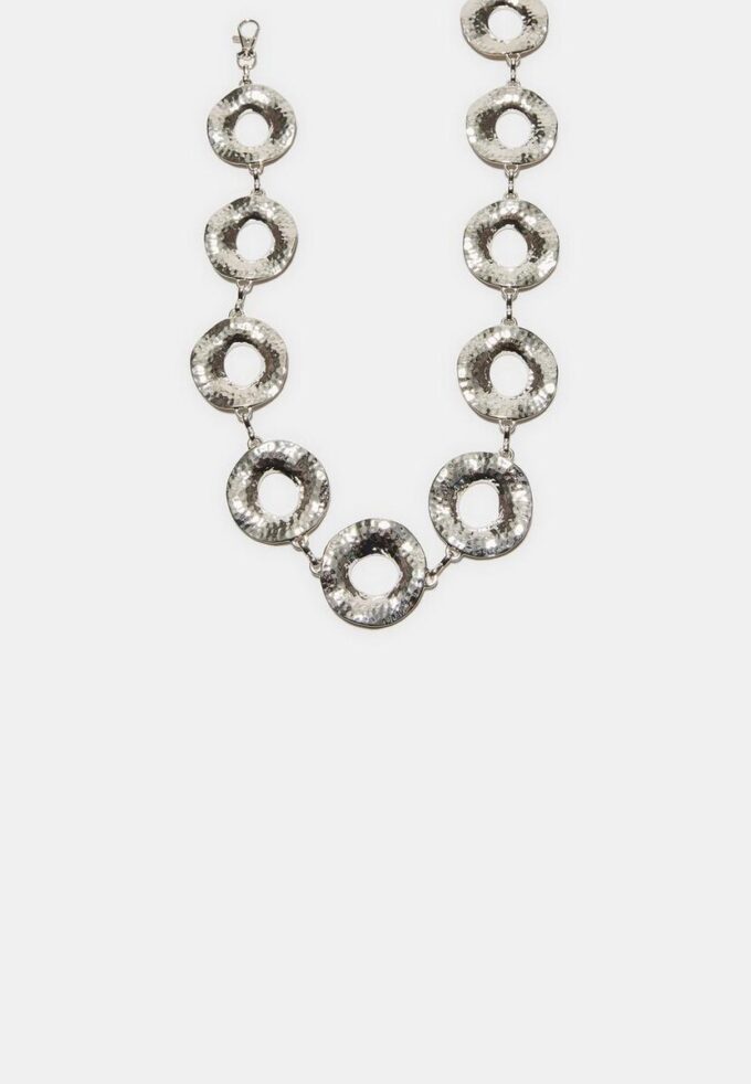 Cintura in metallo con placche rotonde