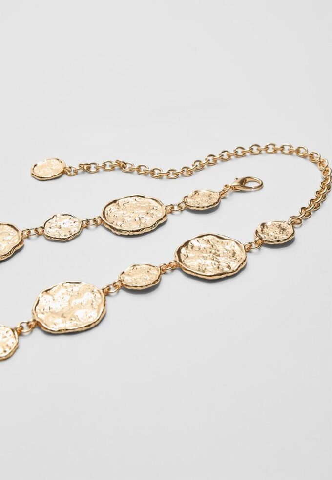 Cintura in metallo con placche rotonde