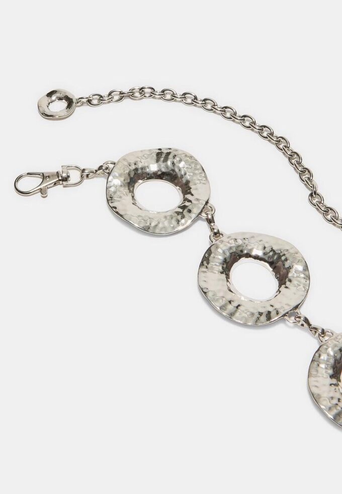 Cintura in metallo con placche rotonde