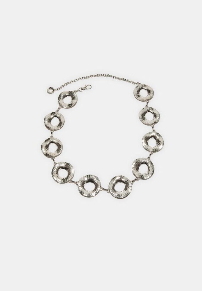 Cintura in metallo con placche rotonde