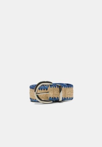 Cintura in rafia con impunture