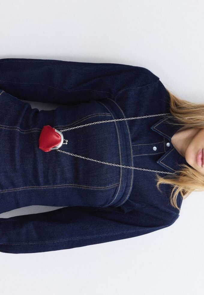 Collana con mini borsa a marsupio