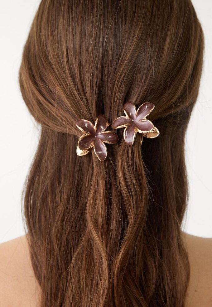 Confezione da 3 fermagli per capelli floreali