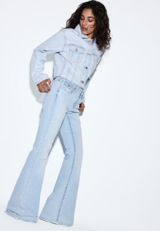 D04 Jeans Flared a vita bassa