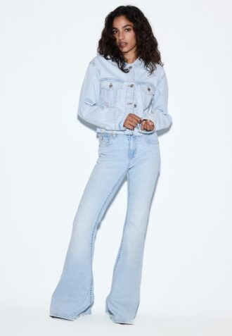 D04 Jeans Flared a vita bassa