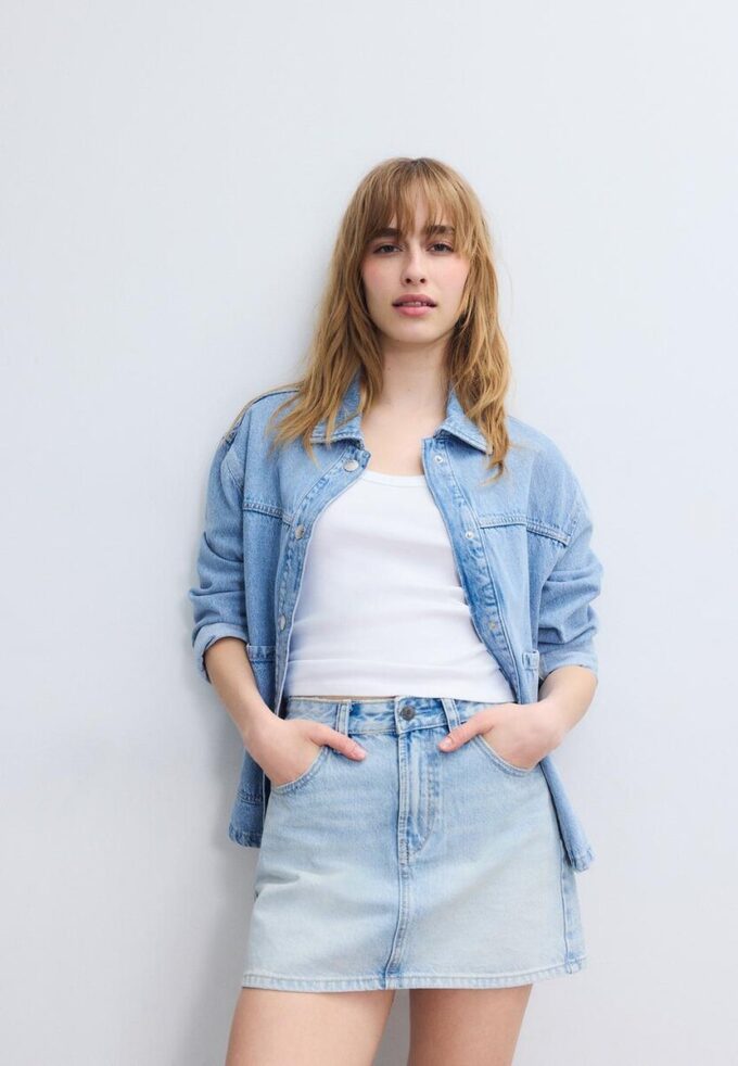 D60 Minigonna in denim Basic