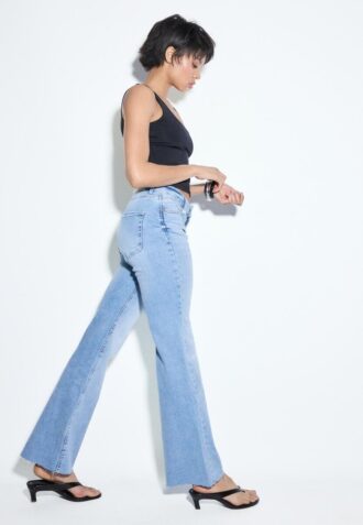 D74 Flared Jeans with Slit