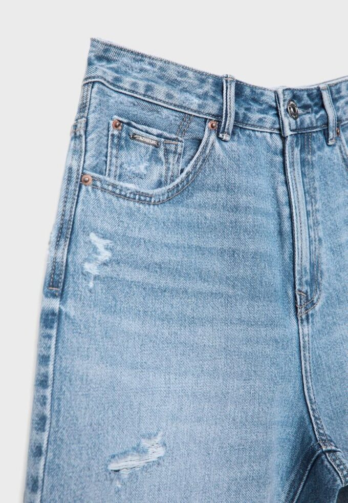 D93 Pantaloncini in denim a vita alta