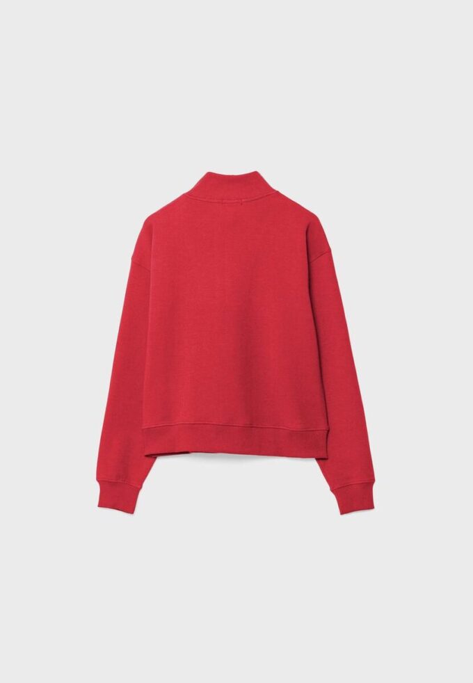 Felpa a collo alto con zip