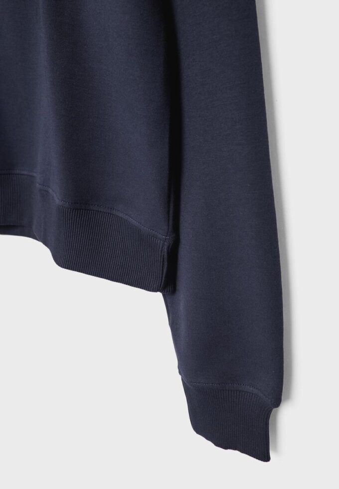 Felpa a collo alto con zip