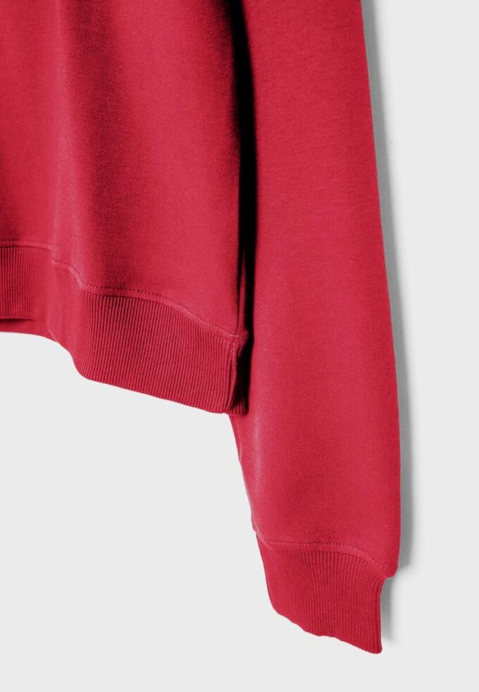 Felpa a collo alto con zip