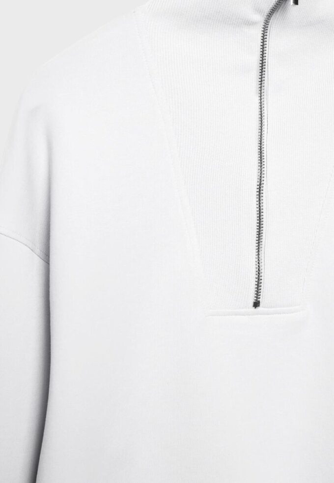 Felpa a collo alto con zip