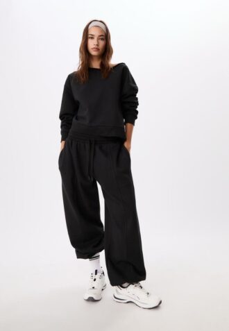 Felpa basic con spalle scoperte