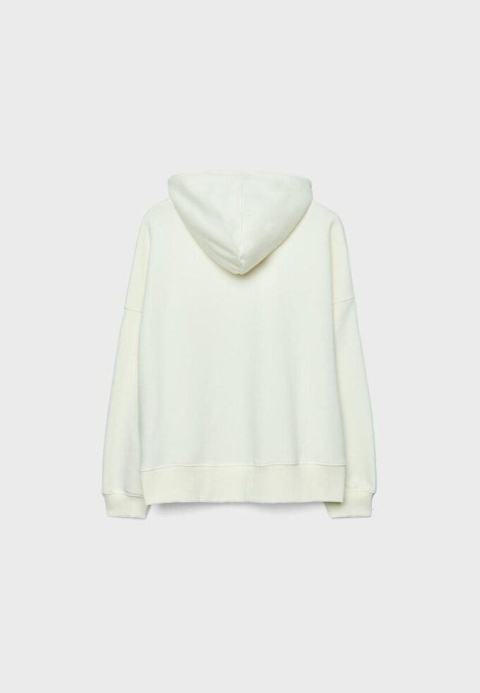 Felpa con cappuccio ricamata con borchie