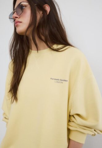 Felpa con testo a maniche lunghe e collo rotondo