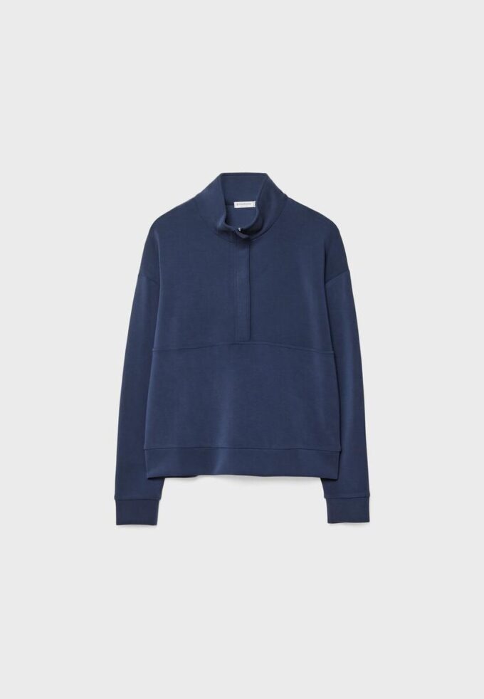 Felpa con zip Soft Touch