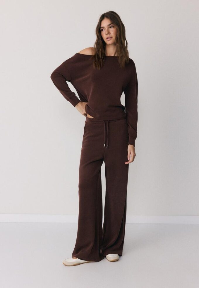 Felpa Soft Touch con spalle scoperte