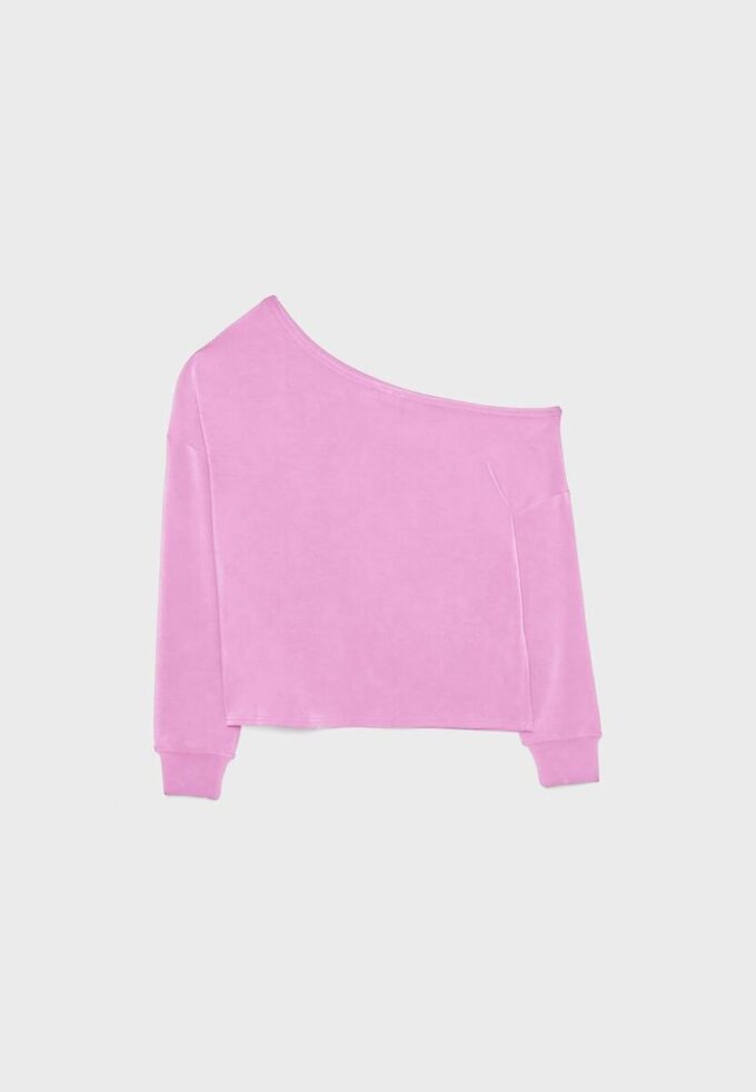Felpa Soft Touch con spalle scoperte Felpa Soft Touch con spalle scoperte