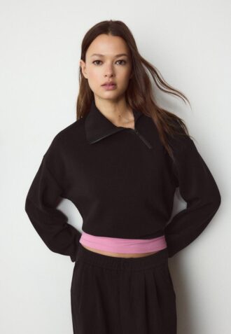 Felpa Soft Touch con zip laterale