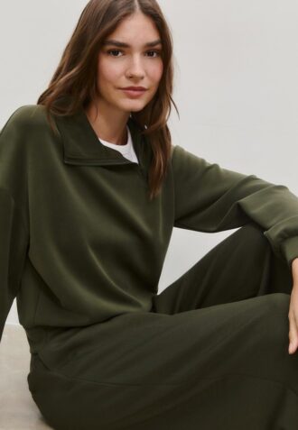 Felpa Soft Touch con zip laterale