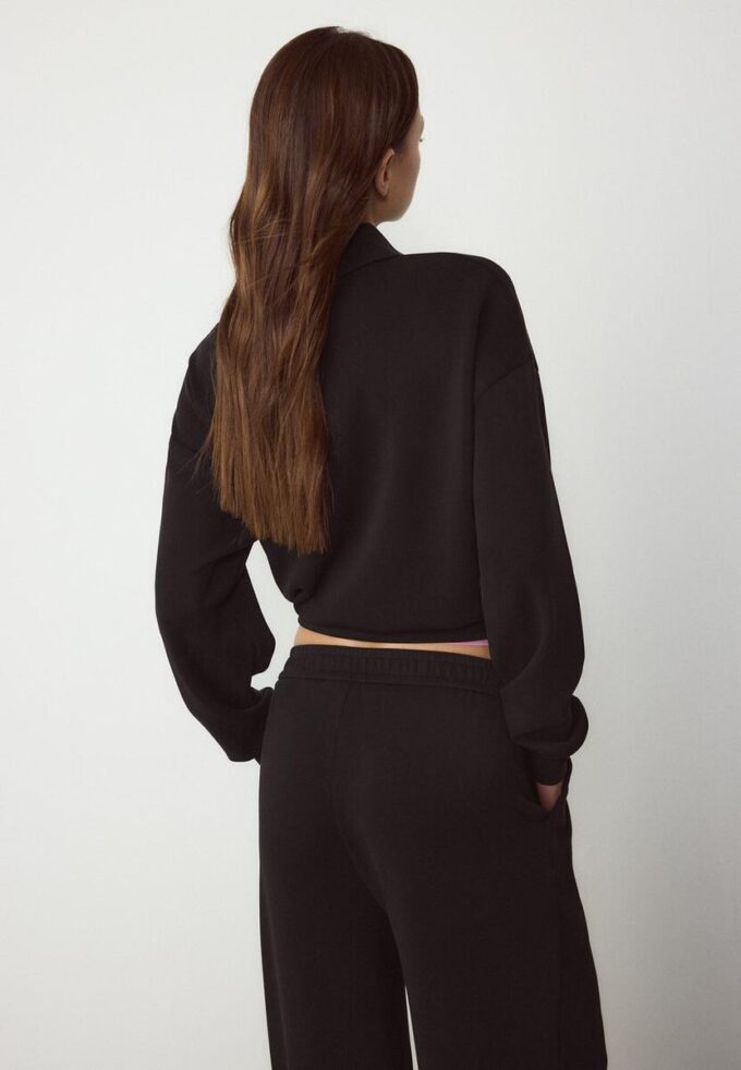 Felpa Soft Touch con zip laterale