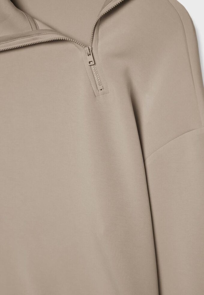 Felpa Soft Touch con zip laterale