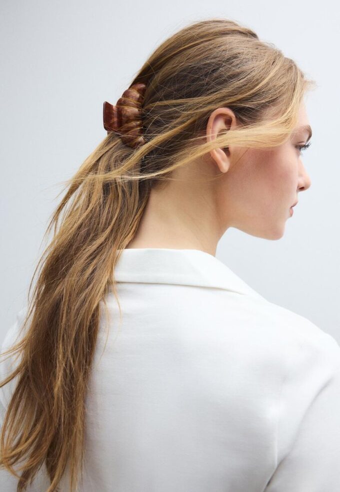 Fermaglio per capelli a forma di croissant