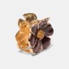Fermaglio per capelli a forma di fiore metallizzato