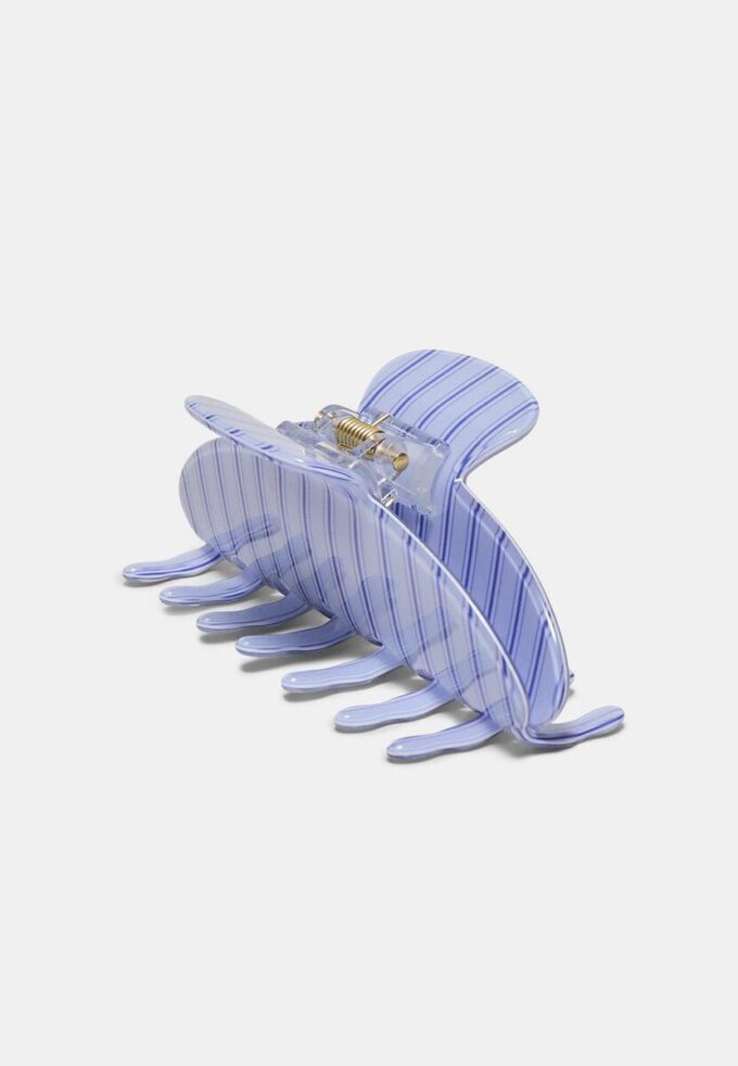 Fibbia in pelliccia a righe