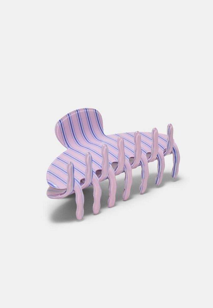 Fibbia in pelliccia a righe