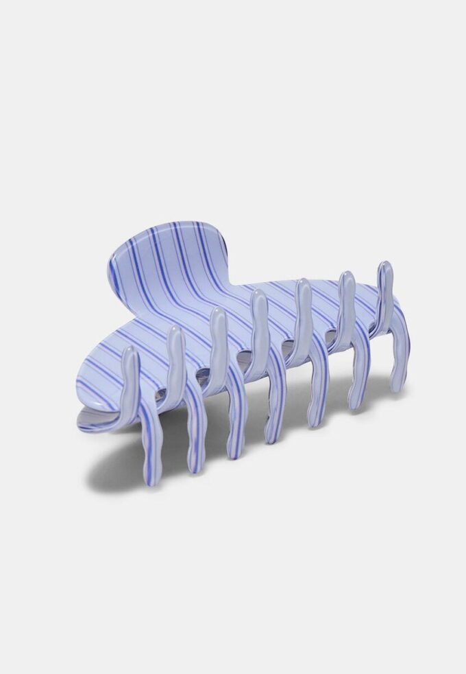 Fibbia in pelliccia a righe